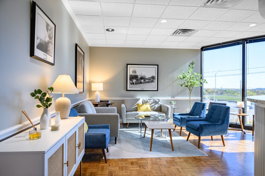 The reception lounge at Austin Periodontal Associates